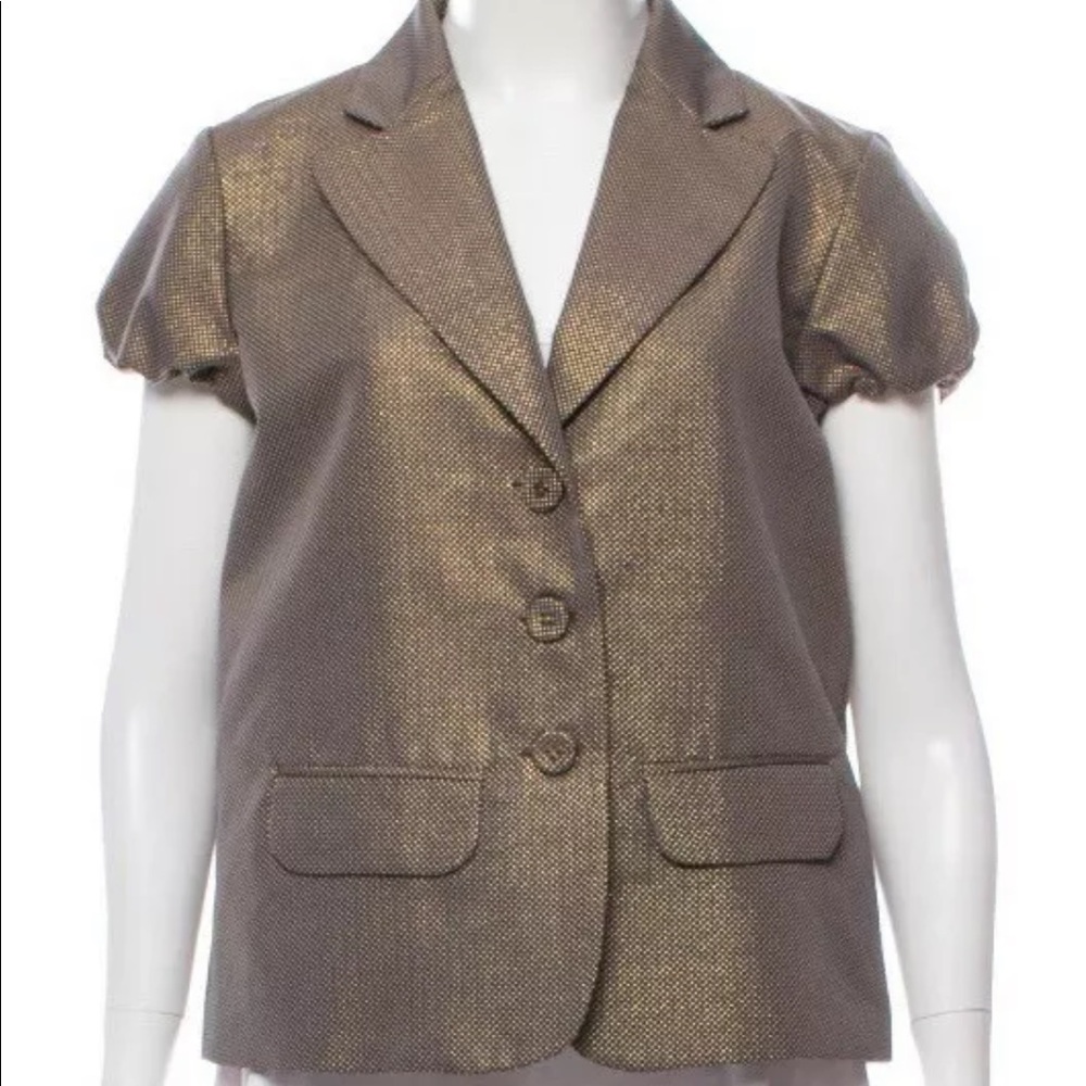 Moschino Jeans Metallik Short Blazer NWT Size US 8, Designer Size 44.NWT